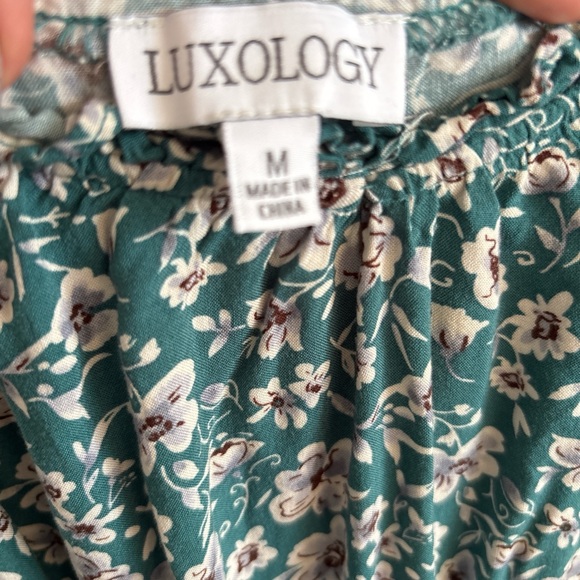Luxology Teal Floral Dress - Picture 4 of 8